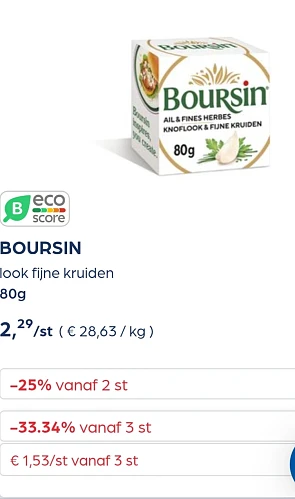Collect&go BOURSIN -33,34% extra