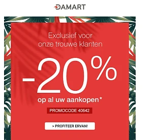 20% korting bij damart