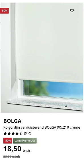 Rolgordijnen Jysk -50%