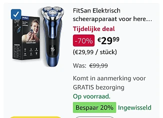 Scheerapparaat aan -76%