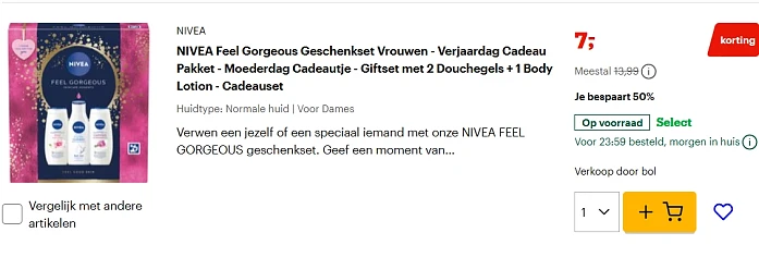 NIVEA Feel Gorgeous Geschenkset -50% ✨ Bol