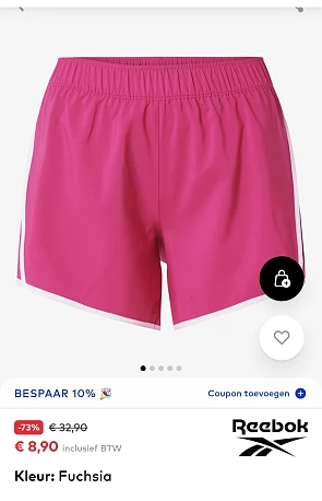 Reebok regular sportbroek in fuchsia -73% op aboutyou.be