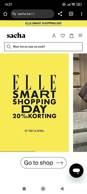 10% korting bij sacha