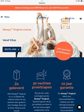 Sleepy 25% korting op alles