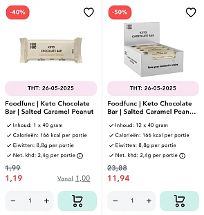 Tot wel 66% korting bij Dieetwebshop