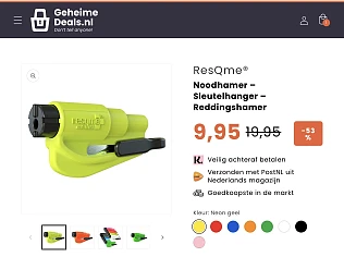 Noodhamer – Sleutelhanger – Reddingshamer