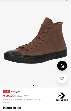 CONVERSE Sneakers hoog 'CHUCK TAYLOR ALL STAR' in Bruin --70% op aboutyou.be