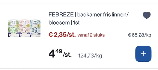 Febreze badkamer en luchtverfrisser goedkoper