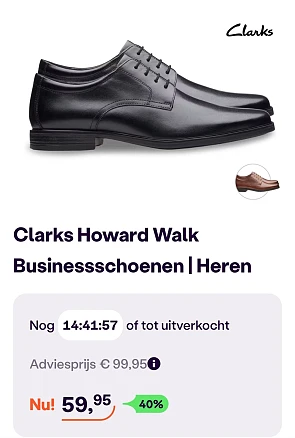 Clark howard walk businesschoenen -40% op ibood.com