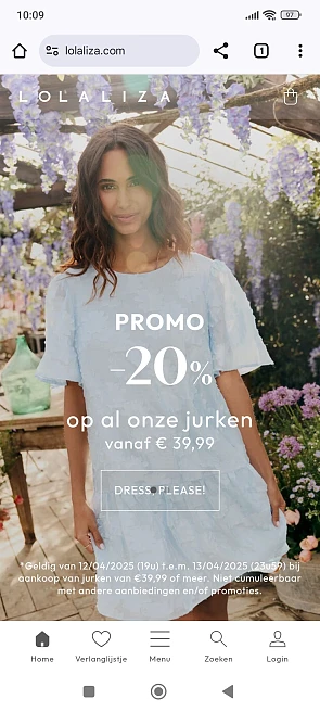 20% korting op jurken bij lolaliza