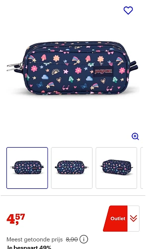 Jansport large etui -49% bij bol.com