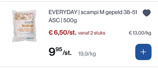 Everyday Scampi M gepeld in Collect en go goedkoper