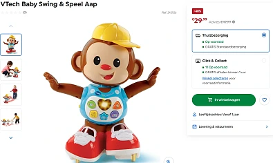 -40% 🐵 VTech Baby Swing & Speel Aap