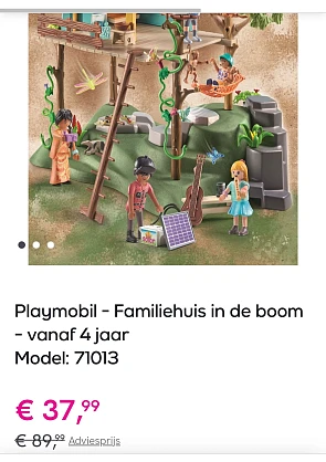 Playmobil 71013 familiehuis in de boom bij Veepee 🌳