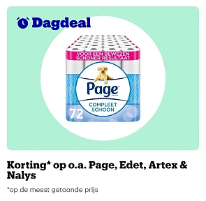 Dagdeal: Korting op huishoudpapier van o.a. Page, Nalys en Edet bij bol.com