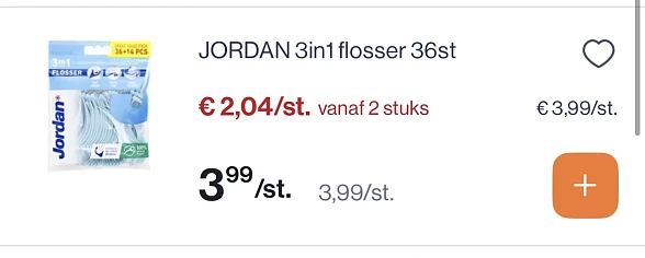 Jordan 3in 1 flosser 36 st -50%