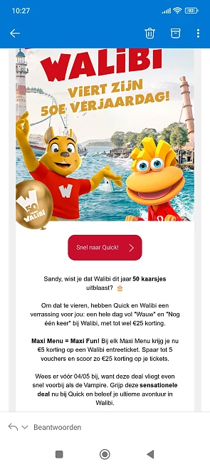 tot €25 korting bij Walibi dankzij quick
