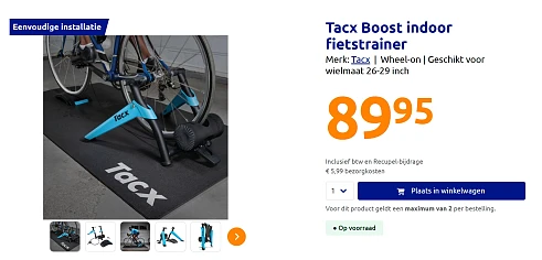 Tacx Boost indoor fietstrainer bij Action online