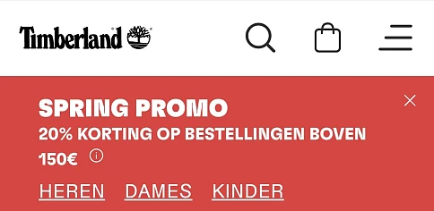 Ben je fan van Timberland? Shop nu met 20%