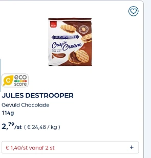Collect&go JULES DESTROOPER Gevuld chocolade, vanille