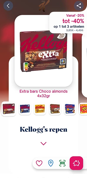 Shopmium kellogg's repen -20% tot -40% op1 tot 3 stuks