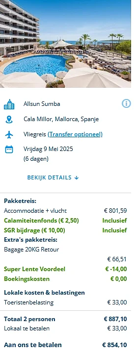 6 dagen all-in met vlucht voor € 443,15 p.p. 😱