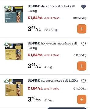BE KIND en Kellogs Graanrepen -50%