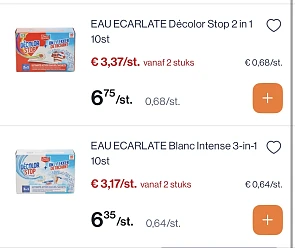 Eau ecarlette en Swiffer goedkoper reactie op Delhaize