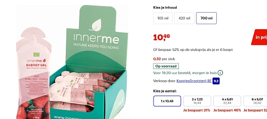 energie gels bij bol