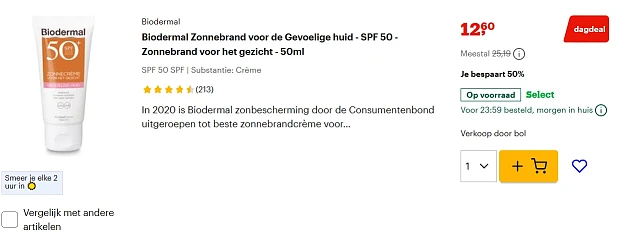 Biodermal aan 50% bij bol in dagdeal