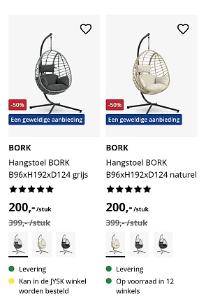 Maak je tuin lenteklaar met een hangstoel van Jysk 50%