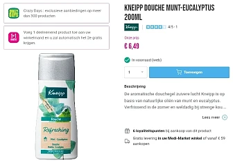 Kneipp 1+1 bij Medi-Market