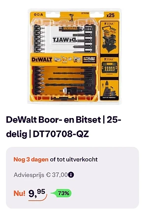 DeWalt Boor- en Bitset 25-delig DT70708-QZ