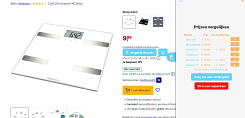 personen weegschaal medisana bij bol