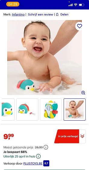 Speelgoedpinguïn kick & swim