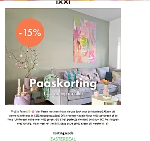ixxi: 15% korting op alle ixxi's