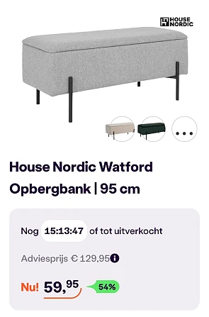 House nordic watford opbergbank -54% bij ibood.com