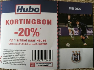 20% korting bij Hubo