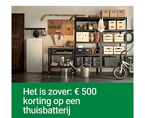 500€ korting op thuisbatterij via Ikea