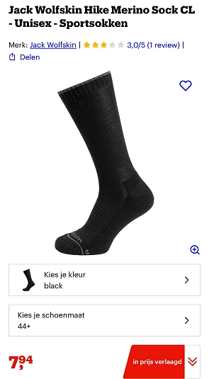 Jack Wolfskin heren sokken