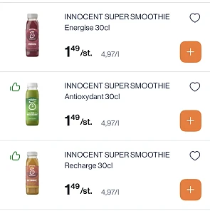 Innocent en chocovit- vanillivit tot -50%