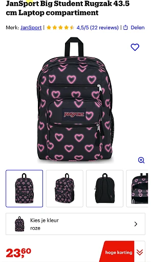 JanSport Big Student rugzak met Laptopcompartiment