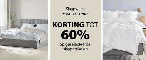 Slaapweek bij Jysk: tot 60% korting op slaapartikelen