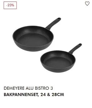 Tip: ontvang tot 23% korting bij Demeyere dankzij de exclusieve sets op de website