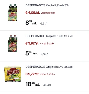 Desperados tot -50%