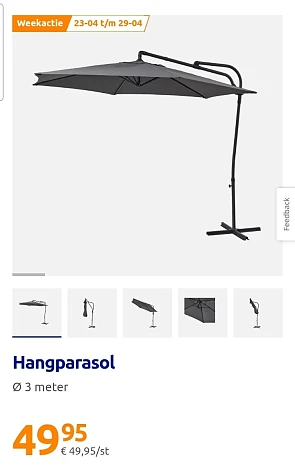 Hangparasol Ø 3 meter