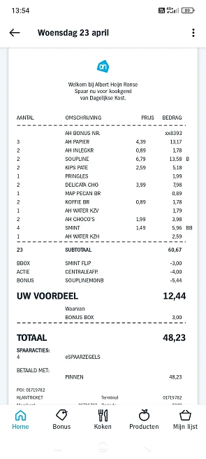 Korting bij AH op o.a. soupline en paaschocolade