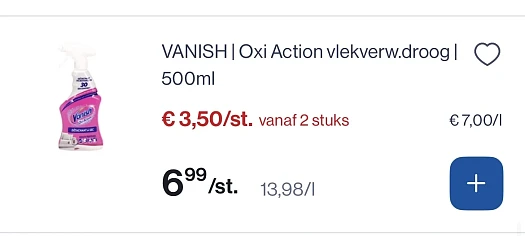 Vanish vlekverwijderaars -50%