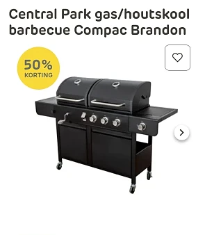 Central Park gas/houtskool barbecue Compac Brandon