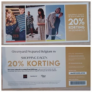 20% korting ZEB / PointCarré / the fashion store